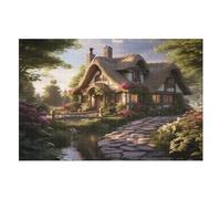 Puzzles 1000 Pièces pour Adultes Puzzles De Cosy Cottage pour Adultes Puzzle en Bois Jeux Éduchatifs pour Adultes Et Enfants （75×50cm）