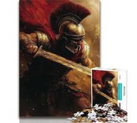 Puzzles 1000 pièces pour Adultes Puzzles de Peinture de Guerrier Spartiate pour Adolescents Jeux de Relaxation idéal comme Cadeau pour Toute la Famille 75x50cm
