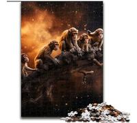 Puzzles 1000 pièces pour Adultes, Puzzles de singes, Casse-tête éducatif, décoration Artistique pour la Maison et Le Bureau, 14 Ans et Plus (Taille : 26x38cm)