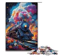Puzzles 1000 pièces pour Adultes Puzzles de Train psychédéliques colorés Cadeaux d'anniversaire pour Adolescents de 14 Ans et Plus 1000 pièces (38 x 26 cm)