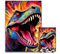 Puzzles 1000 pièces pour Adultes, Puzzles Dinosaures colorés pour Adultes, activités Amusantes à la Maison, Cadeaux d'anniversaire, Cadeaux de Voyage 50x75cm / 19,68x29,52 Pouces