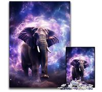 Puzzles 1000 pièces pour Adultes, Puzzles éléphants fantastiques, Jeu interactif Familial, Cadeau Artisanal avec Illustrations colorées 26x38cm/10,23x14,96 Pouces