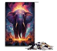 Puzzles 1000 pièces pour Adultes Puzzles éléphants psychédéliques colorés Cadeaux d'anniversaire pour Adolescents de 14 Ans et Plus 1000 pièces (75 x 50 cm)