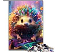 Puzzles 1000 pièces pour Adultes, Puzzles en Bois colorés en Forme de hérisson, Taille 50x75cm. Un Casse-tête Stimulant à Faire soi-même pour Les Adolescents.