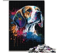 Puzzles 1000 pièces pour Adultes Puzzles en Bois colorés pour Adultes, Chien Beagle, Taille 50x75cm, activités Amusantes à la Maison, Cadeaux d'anniversaire, Cadeaux de Voyage