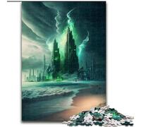 Puzzles 1000 pièces pour Adultes, Puzzles en Bois de Construction de Ville futuriste, Taille 50x75cm. Un Casse-tête Stimulant à Faire soi-même, Un Jeu Familial Parfait ou Un Cadeau décoratif.
