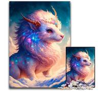 Puzzles 1000 pièces pour Adultes, Puzzles en Bois Dragon Baby, pour Les Amoureux du Voyage et Les Couples, Jouet Stimulant 50x75cm/19,68x29,52 Pouces