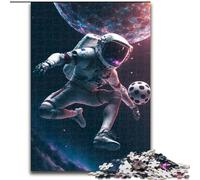 Puzzles 1000 pièces pour Adultes, Puzzles en Bois représentant des astronautes footballeurs, Taille 50x75cm, pour Les Amoureux des Voyages et Les Couples, Jouet Stimulant