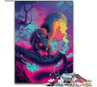 Puzzles 1000 pièces pour Adultes, Puzzles en Bois représentant Un écureuil de l'enfer, pour Adolescents et familles - Jeu de réflexion à Faire soi-même, 1000 pièces(50x75cm)