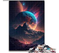 Puzzles 1000 pièces pour Adultes, Puzzles en Bois représentant Un Sommet de Montagne Mystique, pour la Famille et Les Amis, défi Stimulant pour Le Cerveau, 1000 pièces(50x75cm)
