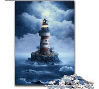 Puzzles 1000 pièces pour Adultes, Puzzles en Bois Space Light House pour Anniversaires, fêtes et Occasions spéciales (Taille 50x75cm)