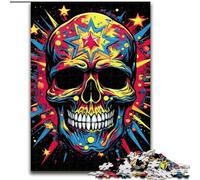 Puzzles 1000 pièces pour Adultes, Puzzles en Carton colorés avec crânes pour Adultes et Adolescents, Jouets stimulants, Taille : 38x26cm