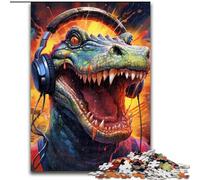 Puzzles 1000 pièces pour Adultes Puzzles en Carton Crocodile Art coloré pour Adultes, ce Qui en Fait Un Excellent Cadeau pour s'amuser en Famille (Taille 26x38cm)