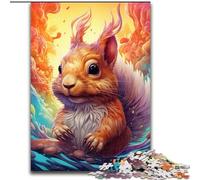 Puzzles 1000 pièces pour Adultes Puzzles en Carton écureuil coloré pour Adultes, ce Qui en Fait Un Excellent Cadeau pour s'amuser en Famille (Taille 26x38cm)