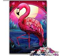 Puzzles 1000 pièces pour Adultes Puzzles en Carton Flamingo Art coloré pour Adultes, ce Qui en Fait Un Excellent Cadeau pour s'amuser en Famille (Taille 26x38cm)