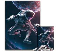 Puzzles 1000 pièces pour Adultes, Puzzles en Carton représentant des astronautes footballeurs, pour Les Adolescents, Les Couples et Les Amis pour Les Anniversaires et Noël, 26x38cm