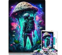 Puzzles 1000 pièces pour Adultes Puzzles explorateurs de l'espace Champignons pour Adolescents Jeux de Relaxation idéal comme Cadeau pour Toute la Famille 26x38cm