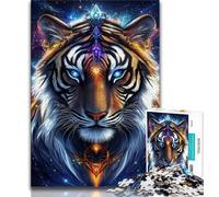 Puzzles 1000 pièces pour Adultes Puzzles Fantasy Tiger pour Adolescents Jeux de Relaxation idéal comme Cadeau pour Toute la Famille 26x38cm