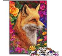 Puzzles 1000 pièces pour Adultes, Puzzles Flower Fox pour Jeu de réflexion 1000 pièces pour Adolescents, pour Une soirée de Jeux en Famille (Taille 26x38cm)