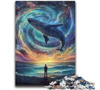 Puzzles 1000 pièces pour Adultes, Puzzles Galaxy Whale pour Adolescents, Anti-Stress, Vacances à la Maison, Passe-Temps, améliore l'amour Entre Couples (38x26cm)
