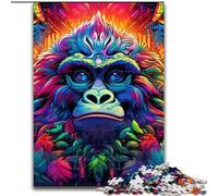 Puzzles 1000 pièces pour Adultes, Puzzles gorilles colorés pour Un Jeu cérébral Stimulant à Faire soi-même, activité familiale Interactive (Taille 26x38cm)