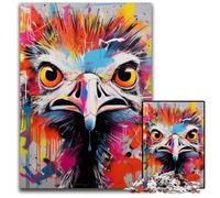 Puzzles 1000 pièces pour Adultes, Puzzles Graffitis d'autruche pour Adultes, Jeu de réflexion pour Adolescents, Cadeau de Vacances idéal 26x38cm / 10,23x14,96 Pouces