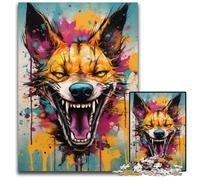 Puzzles 1000 pièces pour Adultes, Puzzles impossibles à colorier, Chien Sauvage, pour la décoration intérieure et Les fêtes de Fin d'année, 26x38cm/10,23x14,96 Pouces