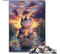 Puzzles 1000 pièces pour Adultes, Puzzles impossibles de Dinosaures Mignons pour Adultes, décoration d'intérieur et Jeu Familial interactif, (Taille 26x38cm)