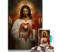 Puzzles 1000 pièces pour Adultes Puzzles Jésus pour Adolescents Relax Games est Un pour Toute la Famille 26x38cm