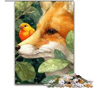 Puzzles 1000 pièces pour Adultes Puzzles Jungle Fox en Carton Casse-tête Haute difficulté pour Adolescents Taille 38x26CM