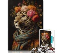 Puzzles 1000 pièces pour Adultes, Puzzles léopard pour Adultes, Parfaits pour Les soirées Jeux, Jouet coloré pour la Maison (Taille 38x26cm)