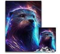 Puzzles 1000 pièces pour Adultes, Puzzles Loutre colorés pour Adultes, Casse-tête Stimulant pour Adolescents, Jeu interactif Amusant en Famille 50x75cm/19,68x29,52 Pouces