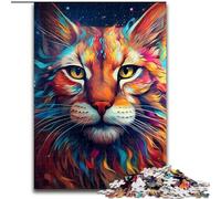 Puzzles 1000 pièces pour Adultes Puzzles Lynx Art coloré pour Adultes Taille 26x38cm Parfait pour s'amuser en Famille à Noël, Thanksgiving, Anniversaires et Pâques