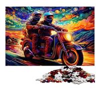 Puzzles 1000 pièces pour Adultes, Puzzles Moto Galaxy pour Adultes, activités Amusantes à la Maison, Cadeaux d'anniversaire, Cadeaux de Voyage 50x75cm / 19,68x29,52 Pouces