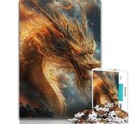 Puzzles 1000 pièces pour Adultes, Puzzles mystérieux de Dragon Chinois pour Adolescents, Casse-tête - Cadeau d'anniversaire pour Homme (Taille 38x26cm)