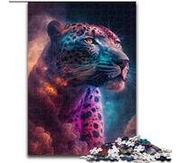 Puzzles 1000 pièces pour Adultes Puzzles Nébuleuse Léopard pour Adultes Convient pour Les Anniversaires, Halloween, Thanksgiving, Pâques (Taille 26x38cm)