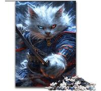 Puzzles 1000 pièces pour Adultes Puzzles Ninja Cat pour Adultes 1000 pièces Idéal Cadeau de Vacances ou d'anniversaire, Jouet de Jeu de fête (Taille 50x75cm)