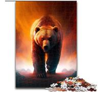 Puzzles 1000 pièces pour Adultes, Puzzles Ours Brun, Casse-tête Stimulant pour Adolescents, soirée de Jeux en Famille (Taille 26x38cm)