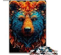 Puzzles 1000 pièces pour Adultes Puzzles Ours Brun Coloré pour Adultes 1000 pièces Cadeau Parfait pour Les Vacances et Les Anniversaires (Taille 26x38cm)