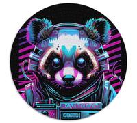 Puzzles 1000 pièces pour Adultes, Puzzles Panda néon pour Adultes, Cadeau de Noël pour Adolescents, réduction du Stress, Cadeau Unique et Cool pour la Famille (67,5x67,5cm)