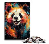 Puzzles 1000 pièces pour Adultes Puzzles Panda psychédéliques colorés Cadeaux d'anniversaire Cadeaux pour Adolescents de 14 Ans et Plus 1000 pièces (75 x 50 cm)