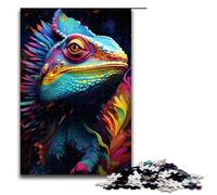 Puzzles 1000 pièces pour Adultes Puzzles pour Adultes Puzzle 1000 pièces Jeux éducatifs - Animal Spirituel psychédélique coloré Caméléon