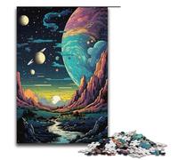 Puzzles 1000 pièces pour Adultes Puzzles pour Adultes Puzzle 1000 pièces Jeux éducatifs - Paysage planétaire psychédélique coloré