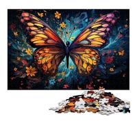 Puzzles 1000 pièces pour Adultes,Puzzles psychédéliques colorés,Papillons psychédéliques pour Adultes,activités Amusantes à la Maison,Cadeaux d'anniversaire,Cadeaux de Voyage 50x75cm