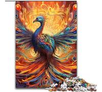 Puzzles 1000 pièces pour Adultes,Puzzles psychédéliques en Carton,Motif phénix,pour se détendre et se Mettre au défi,décoration d'intérieur colorée, pour Les Amis,1000 pièces(26x38cm)