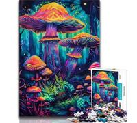 Puzzles 1000 pièces pour Adultes, Puzzles psychédéliques en Forme d'arbre Champignon pour Adolescents, Casse-tête - Cadeau d'anniversaire pour Homme (Taille 75x50cm)