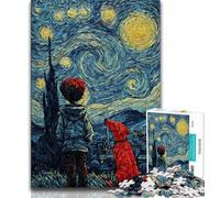 Puzzles 1000 pièces pour Adultes, Puzzles Red Dog and Man pour Adultes, avec Affiche et fiche de Questions-réponses pour Les 14 Ans et Plus (Taille 75x50cm)