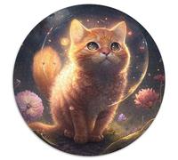 Puzzles 1000 pièces pour Adultes, Puzzles Ronds Fantasy Cat, 1000 pièces pour Adultes, Cadeau pour Hommes et Femmes, pour Tous Les Jours et Occasions spéciales, 67,5 x 67,5 cm