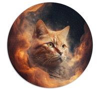 Puzzles 1000 pièces pour Adultes, Puzzles Ronds Fantasy Cat, 1000 pièces pour Adultes, Cadeau pour Hommes et Femmes, pour Tous Les Jours et Occasions spéciales, 67,5 x 67,5 cm
