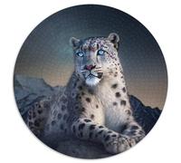 Puzzles 1000 pièces pour Adultes, Puzzles Ronds Motif léopard Fantastique, Jeu de réflexion interactif en Famille, 14 Ans et Plus, 67,5 x 67,5 cm